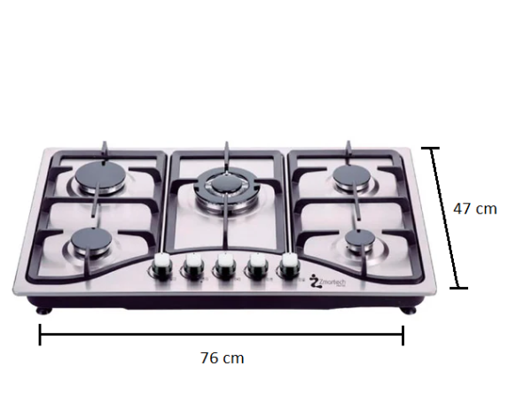 Parrilla Empotrable Zmartech 5 Quemadores Acero Inoxidable Sale