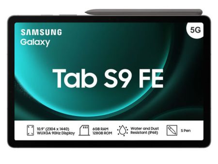 Samsung | Galaxy Tab S9 FE (SM-X516) | 10.9  | 128GB 5G Tablet - Gray Discount