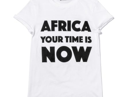 AFRICA your time is NOW adult t-shirt (white) Discount