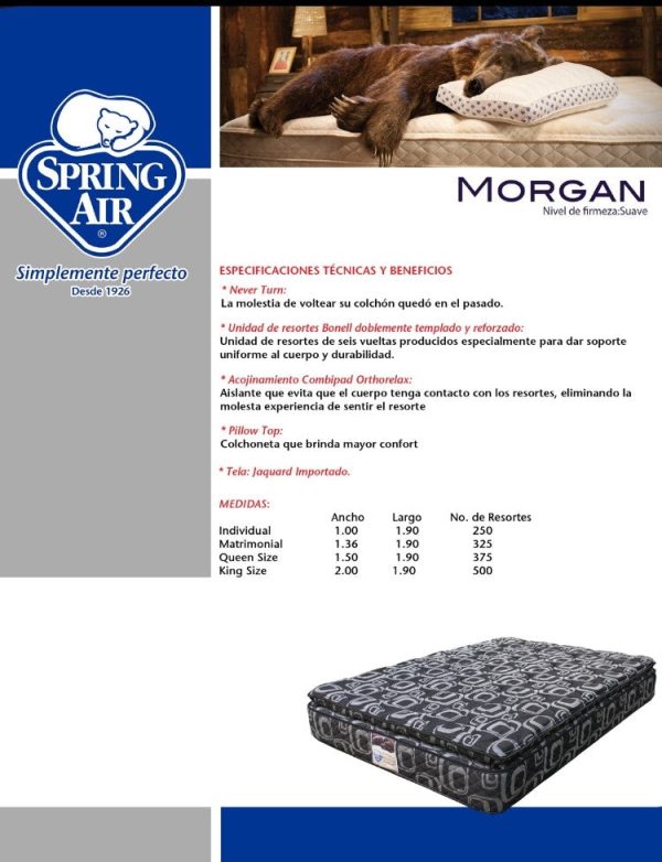 Colchón Spring Air Morgan Matrimonial Online Hot Sale