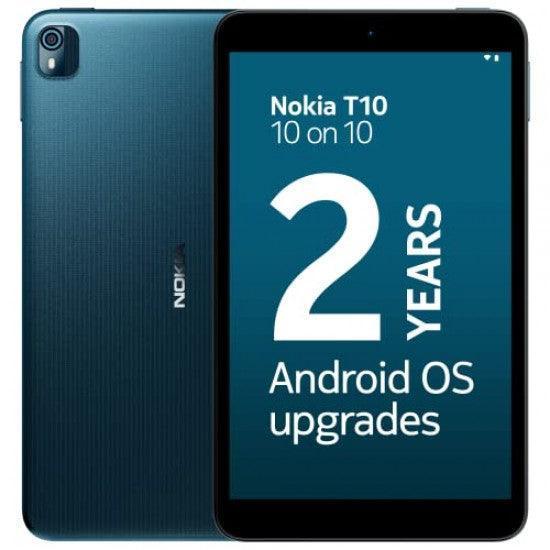 Nokia T10 Android 12 Tablets with 8 HD Display, 8MP Rear Camera, Blue Refurbished Fashion