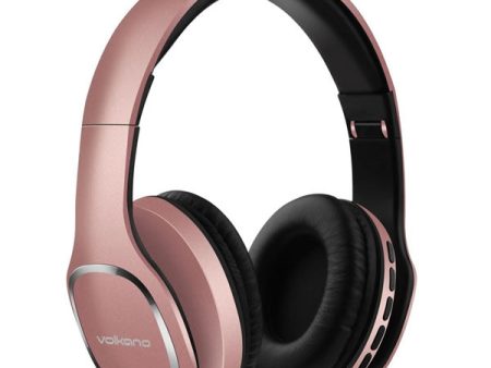 Volkano VK-2002-BK Phonic Series Bluetooth Headphones Rose Gold Hot on Sale