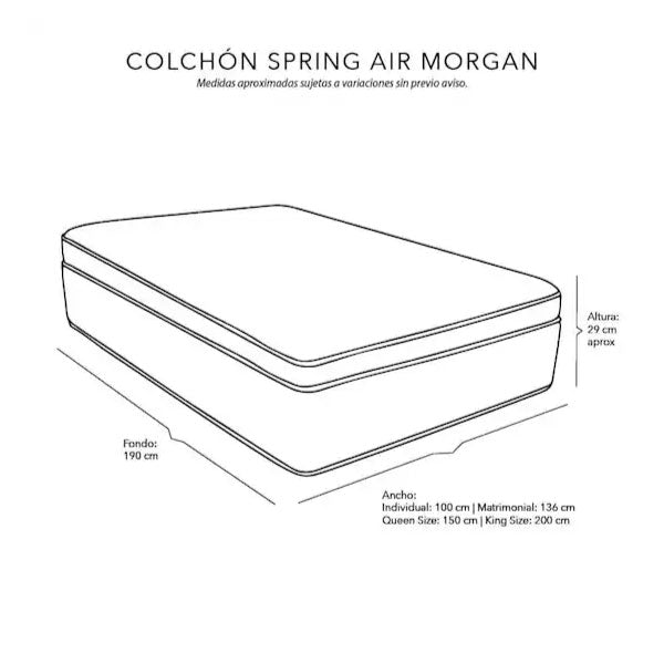 Colchón Spring Air Morgan Matrimonial Online Hot Sale