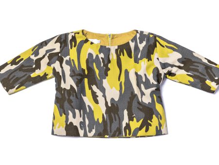 Yellow Camo Top Cheap