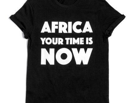 AFRICA your time is NOW adult t-shirt (black) Online now