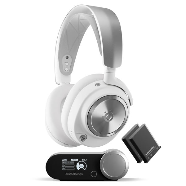 SteelSeries 61525 Arctis Nova Pro Wireless X High-Fidelity Gaming Audio with Active Noise Cancellation Gaming Headset - White Discount