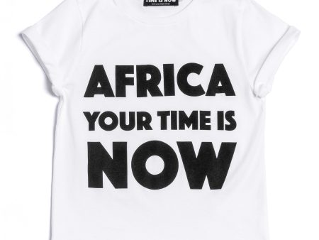 AFRICA your time is NOW kids  t-shirt (white) Cheap