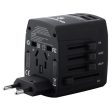 Volkano Worldwide Series PD 20W + QC Travel Adapter plug with 4 USB Charge Ports - Black Cheap