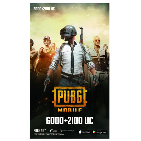 PUBG Mobile Unknown Cash - 6000 + 2100 UC Online now