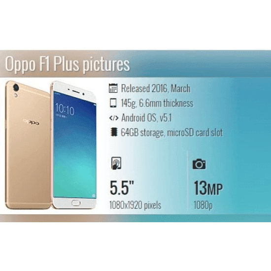 OPPO F1 Plus (Gold, 64 GB, 4 GB RAM) Preowned For Cheap