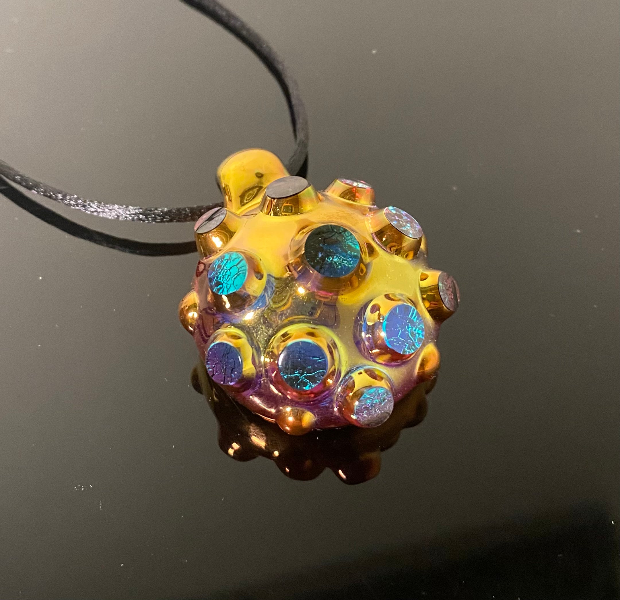 Golden Nodule pendant (Technicolor dream) Online now