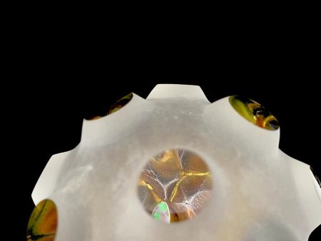 Contemporary Art Nodule #16 (Opal floats over golden crystal mountains) Online