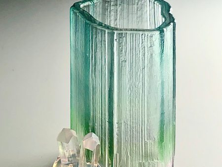 Tourmaline shot glass bud vase with crystals Fashion