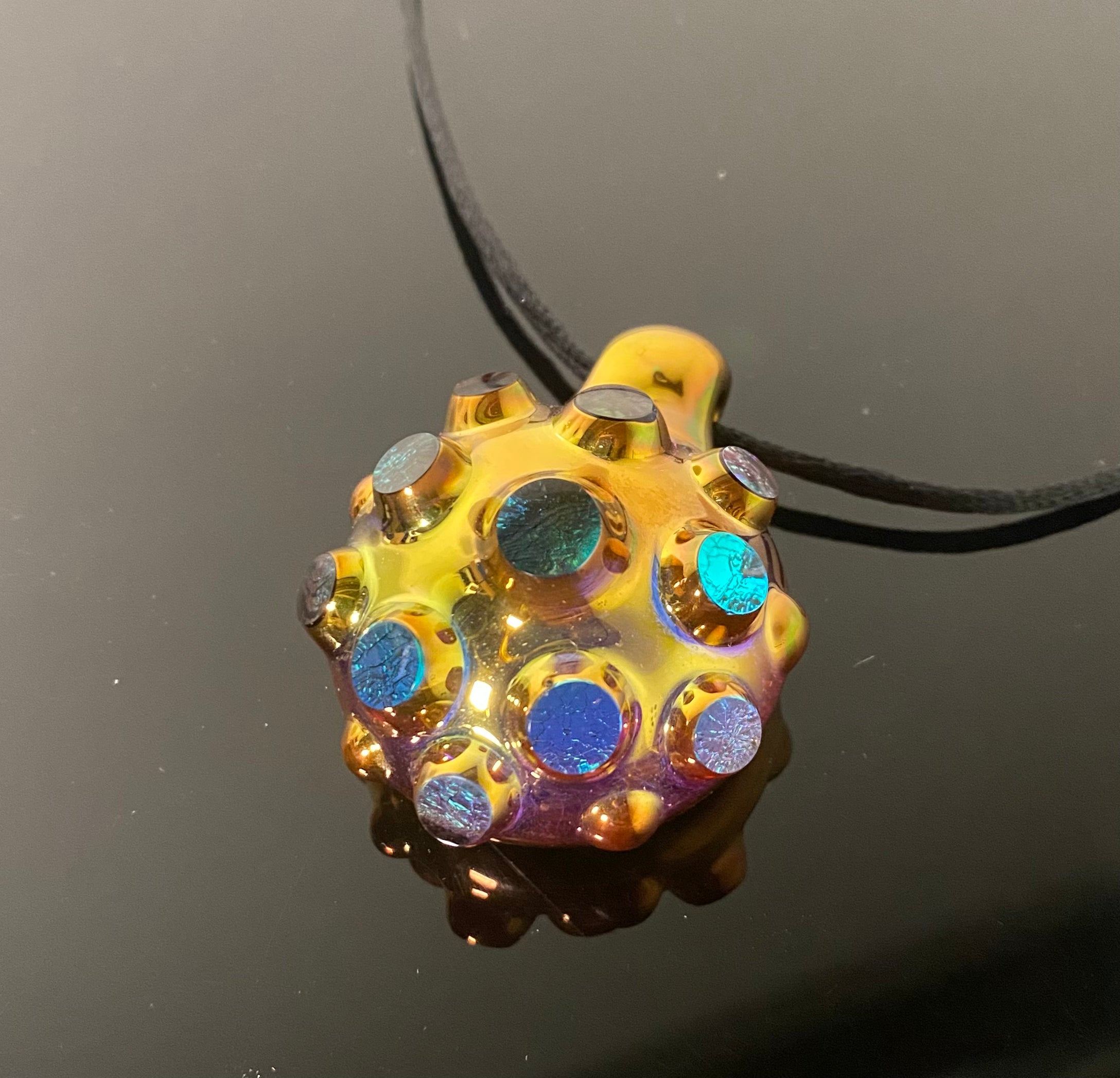 Golden Nodule pendant (Technicolor dream) Online now