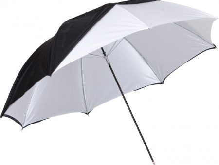 Westcott 32  Optical White Satin with Removable Black Cover Umbrella on Sale