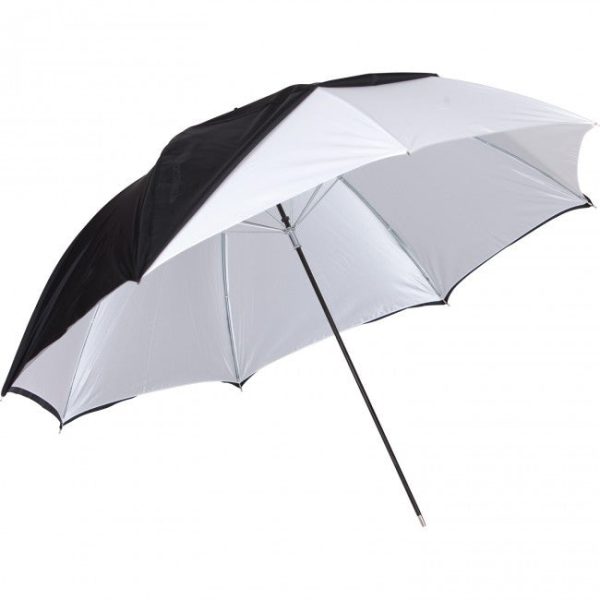 Westcott 32  Optical White Satin with Removable Black Cover Umbrella on Sale