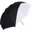 Westcott 32  Optical White Satin with Removable Black Cover Umbrella on Sale